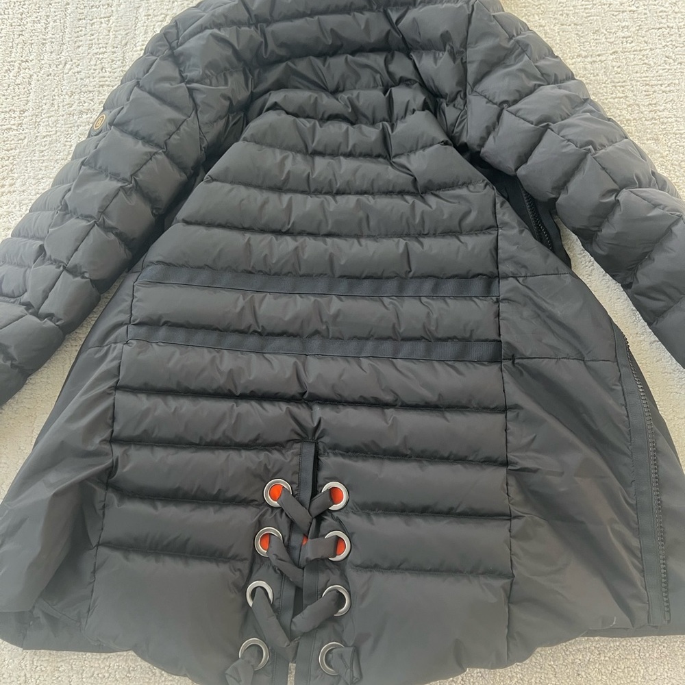 Black Quilted Jacket with Fur Trim - Picture 9 of 9